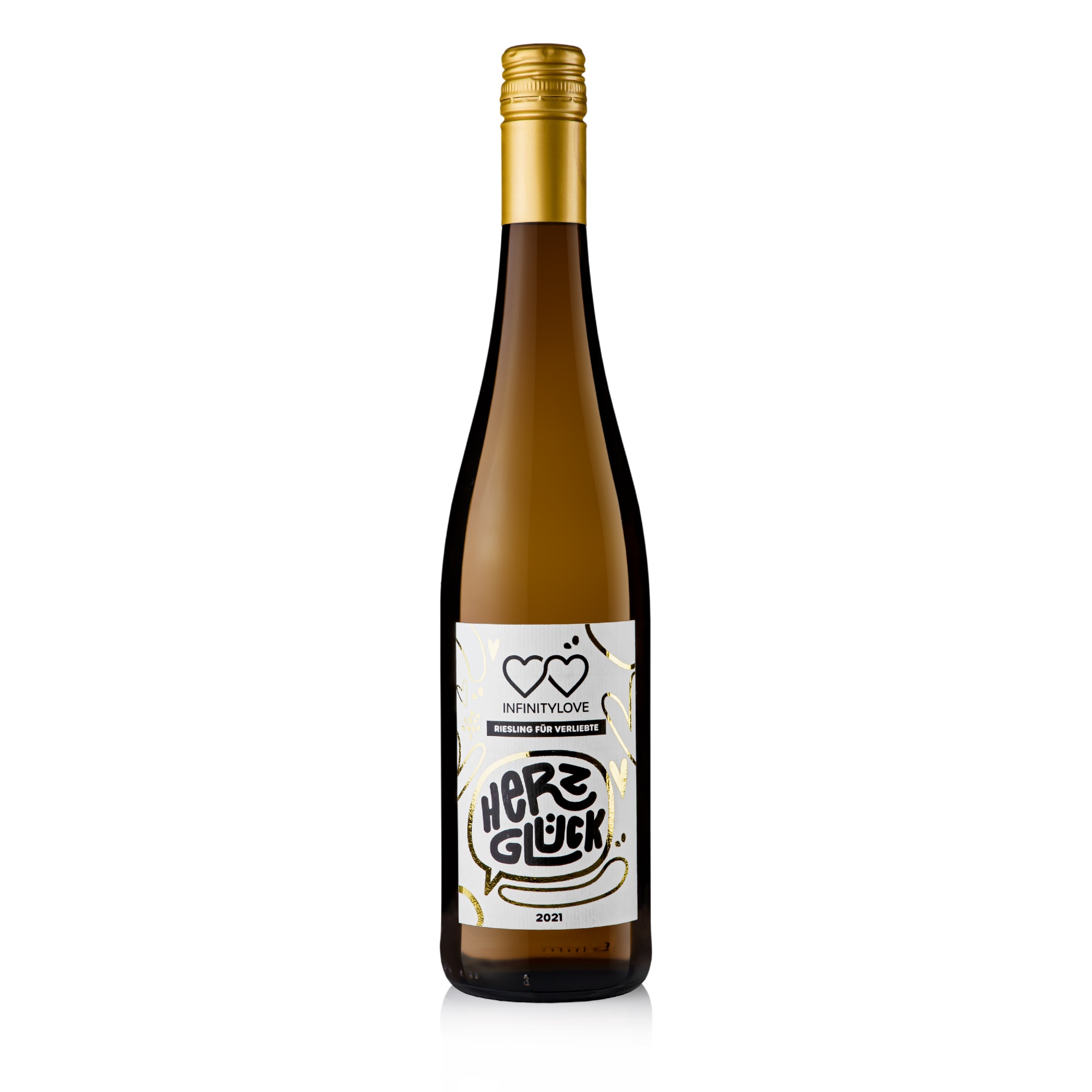 Riesling INFINITYLOVE „Herzglück“ 
					2021, feinherb, 13 % vol, Weingut Tina Pfaffmann, 750 ml
				